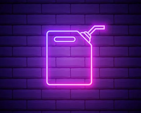 Plastic technical container neon icon. Vector illustration for design. Repair Stock Illustration