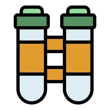 Plastic test tubes icon color outline vector Illustrazione stock