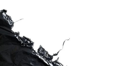 Plastic texture background. Wrap transparent dark cellophane isolated on whit Stock Photos