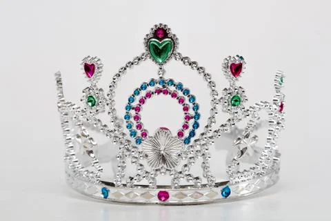 Plastic tiara on white background Stock Photos