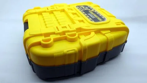 Plastic tool box isolated Stock Photos