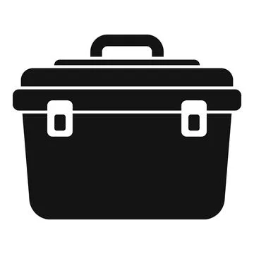Plastic toolbox keeping instruments safe and organized 库存插图
