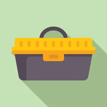 Plastic toolbox is lying on green background 스톡 일러스트