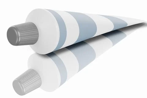 Plastic toothpaste tube on white background 스톡 일러스트