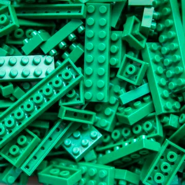 Plastic toy block background Stock Photos
