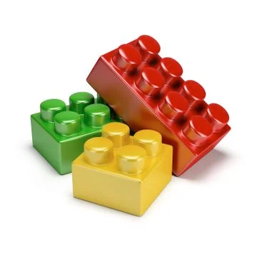 Plastic toy blocks Stock Illustration