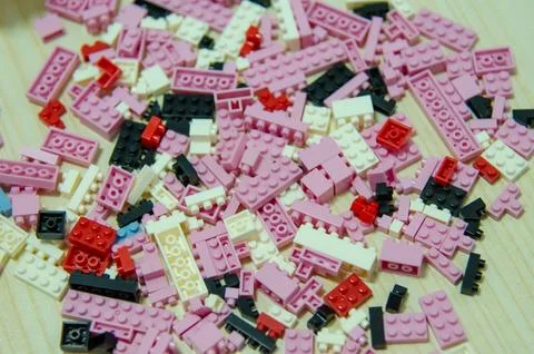 Plastic toy blocks Stock Photos