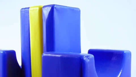 Plastic toy plates Stock Footage