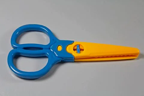 Plastic toy scissors Stock Photos