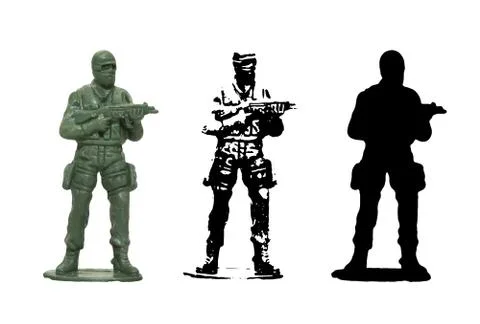 Plastic toy Soldier Stock Illustration