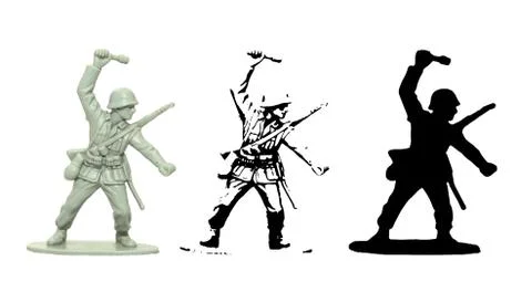 Plastic toy Soldier Stock Illustration