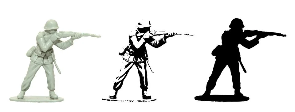 Plastic toy Soldier Stock Illustration