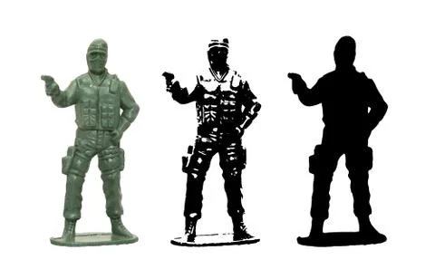 Plastic toy Soldier Stock Illustration