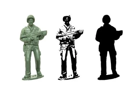 Plastic toy Soldier Stock Illustration