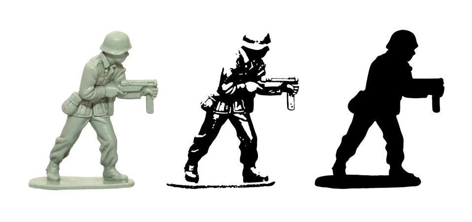 Plastic toy Soldier Stock Illustration