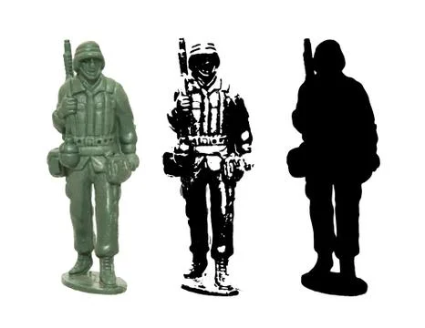 Plastic toy Soldier Stock Illustration