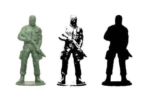 Plastic toy Soldier Stock Illustration
