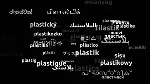 Plastic Translated in 55 Worldwide Languages Endless Looping 3d Zooming Wordc Stock-Footage 145216001