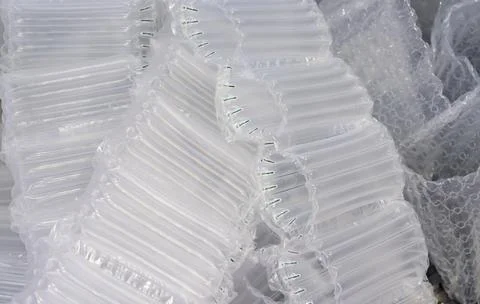 Plastic translucent air packaging, protection of goods Stock Photos