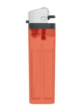 Plastic transparent classic lighter isolated on white background Stock Illustration