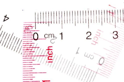  	plastic transparent ruler scale isolated background Stock Photos