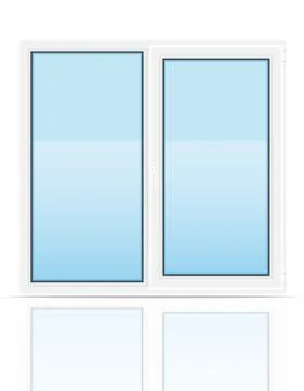 Plastic transparent window view indoors illustration Ilustración de archivo