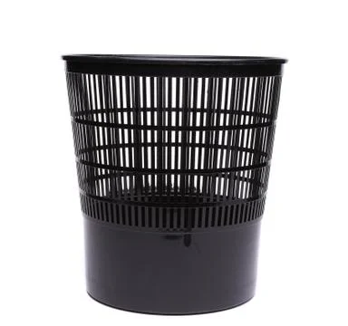 A plastic trash can isolated on white background Stock Photos