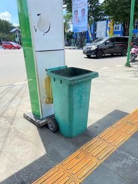 Plastic trash container Stock Photos