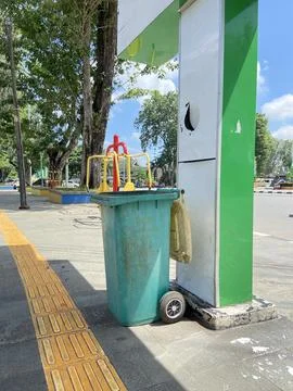Plastic trash container Stock Photos