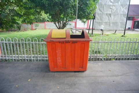 Plastic trash container Stock Photos