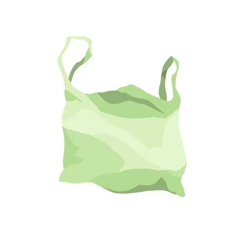 Plastic trash isolated on white. Garbage. Waste of plastic trashbag. Unnecessary Stock Illustration