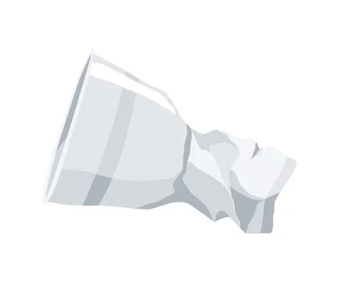 Plastic trash isolated on white. Garbage. Waste of plastic coffee cup Stock Illustration