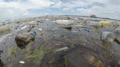 Plastic trash pollution Stock Footage 111329710