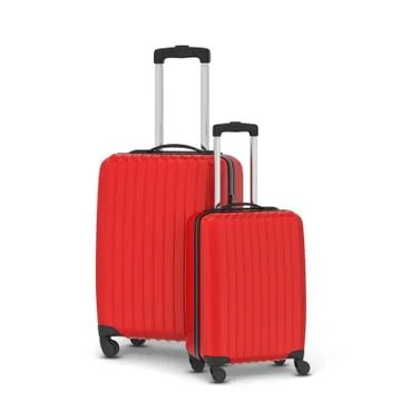 Plastic travel suitcase Stock Illustration