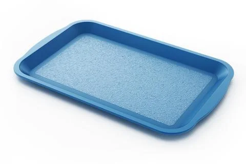 Plastic tray isolated on white background. 3D illustration Stock Illustration
