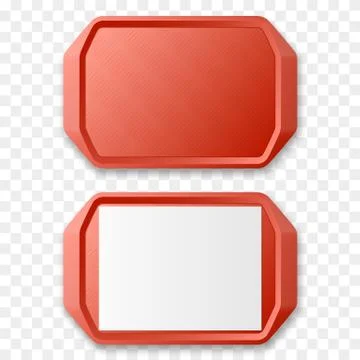 Plastic Tray Salver isolated. Vector illustration. Stock Illustration