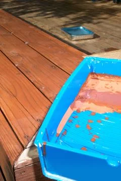 Plastic tray with varnish, shellac or lacquer Foto stock