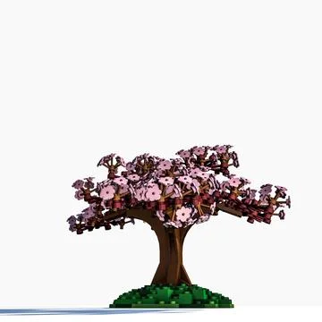 Plastic tree isolated on white Stock Illustration