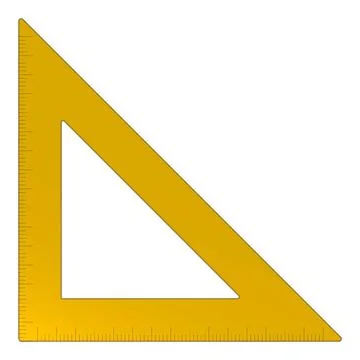 Plastic triangle icon cartoon vector. Angle instrument Stock Illustration