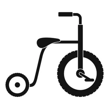 Plastic tricycle icon, simple style Illustration