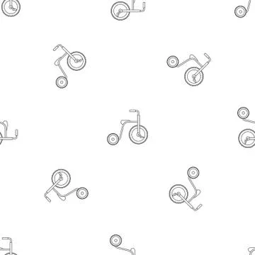 Plastic tricycle pattern seamless Stock Illustration