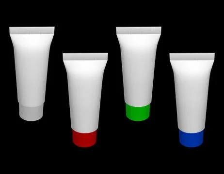 Plastic tube set. Vector illustration. Иллюстрация