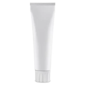 Plastic tube of toothpaste 3D model isolated on white background Stock Photos
