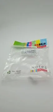 Plastic Used to Wrap Colorful Notes Stock Photos