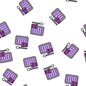 Plastic utensil vector seamless pattern イラスト素材