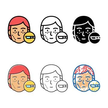 Plastic variations surgery color icon vector Stock Illustration