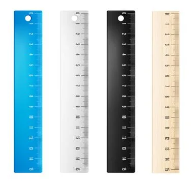 Plastic vector rulers Ilustración de archivo