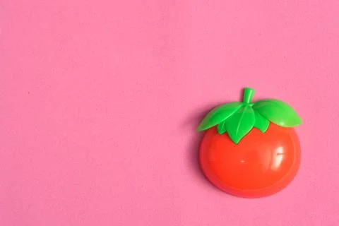 Plastic vegetable collection set of one tomato on isolated white background Stock Photos