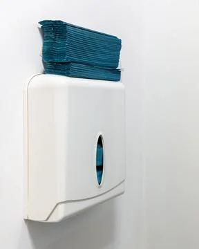 Plastic wall mounted hand paper towel dispenser 写真素材