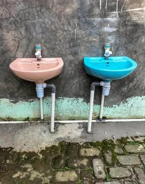 Plastic washbasin Stock Photos